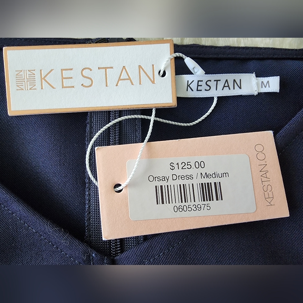 *NWT* KESTON | Navy Blue Women's Midi Dress | Medium - Picture 4 of 4